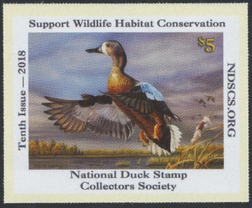 2018 NDSC Stamp (blue-winged teal)