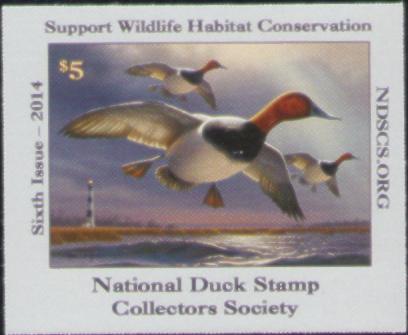 2014 NDSCS stamp (canvasbacks)