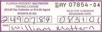 saltwater fishing license